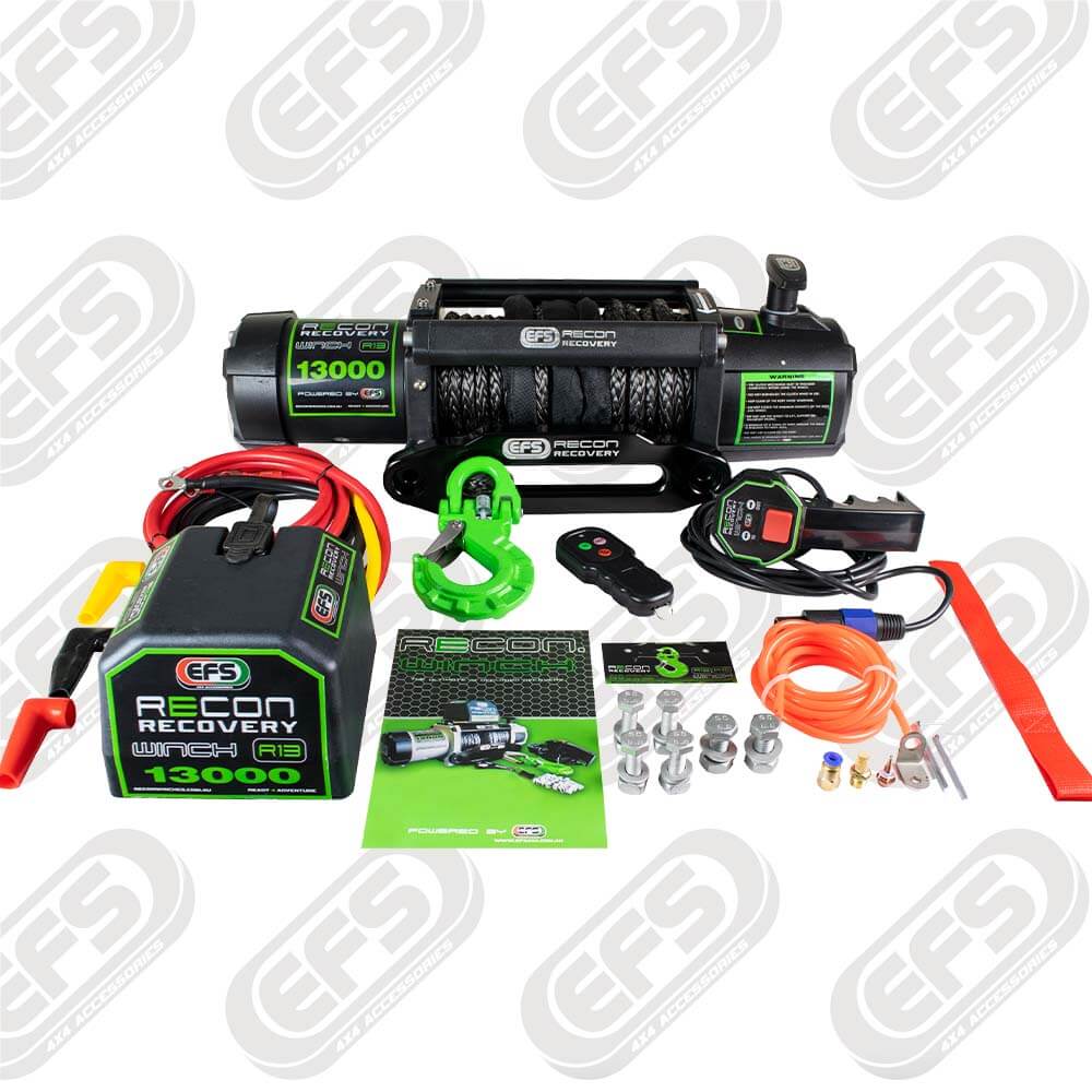 parts included in the efs recon r13 super fast retrieve winch